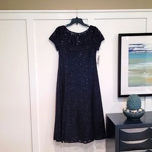 NWT Navy Lace SLNY A Line, Dress Size 8